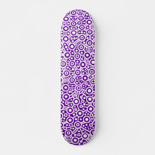 Alien Circuit - White on Violet Skateboard