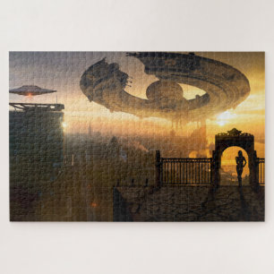 Alien Cityscape Jigsaw Puzzle