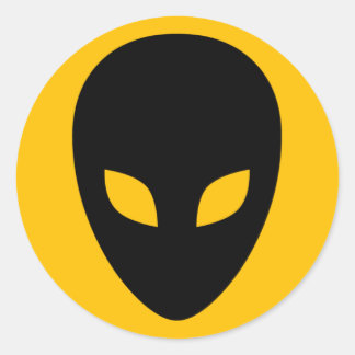 alien classic round sticker