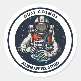 alien classic round sticker