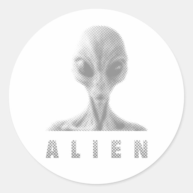 Alien Classic Round Sticker (Front)