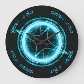 Alien Clock Blue
