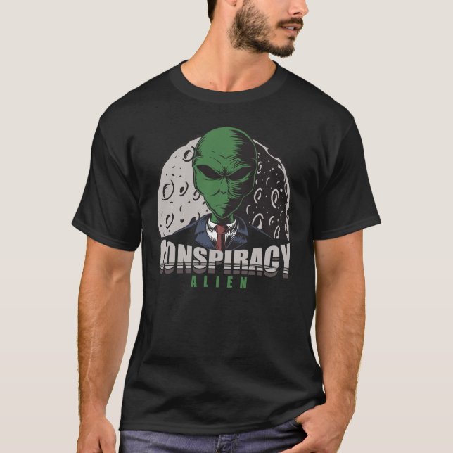 Alien Conspiracy Theory Design T-Shirt (Front)