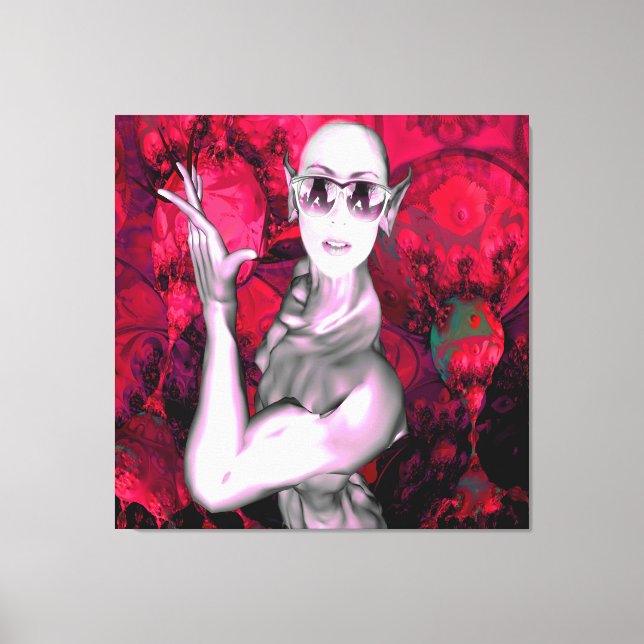 Alien Contact Canvas Print (Front)