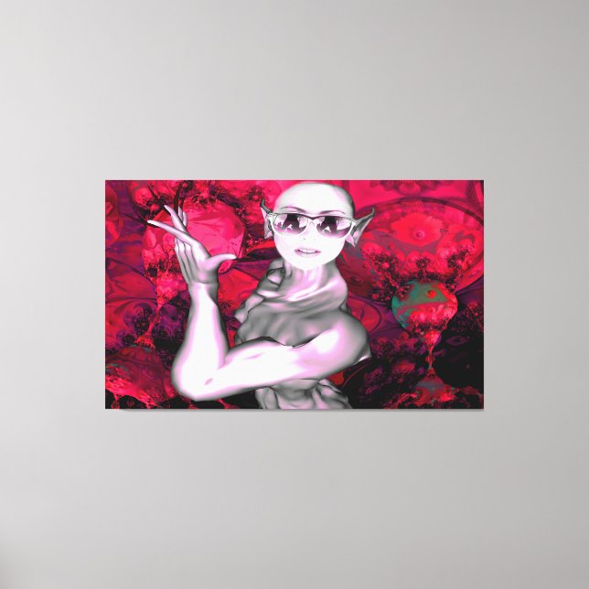 Alien Contact Canvas Print (Front)