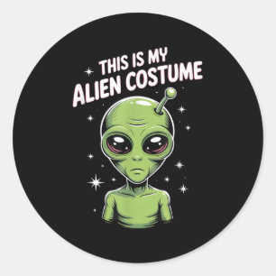Alien Costume  Classic Round Sticker