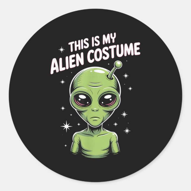 Alien Costume  Classic Round Sticker (Front)