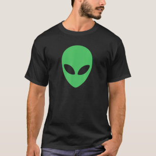 Alien Costume Green Alien Head Face 90's Aesthetic T-Shirt