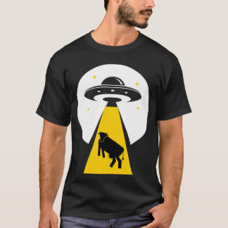 Alien cow abduction UFO spaceship T-Shirt