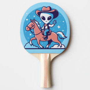 ALIEN COWBOY FUNNY Ping Pong Paddle