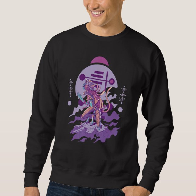 Alien Creature Kneeling Alien  I Aliens Sweatshirt (Front)