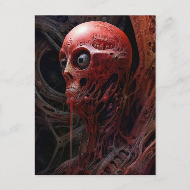 Alien Creature Sci-fi Horror Art Postcard (Front)