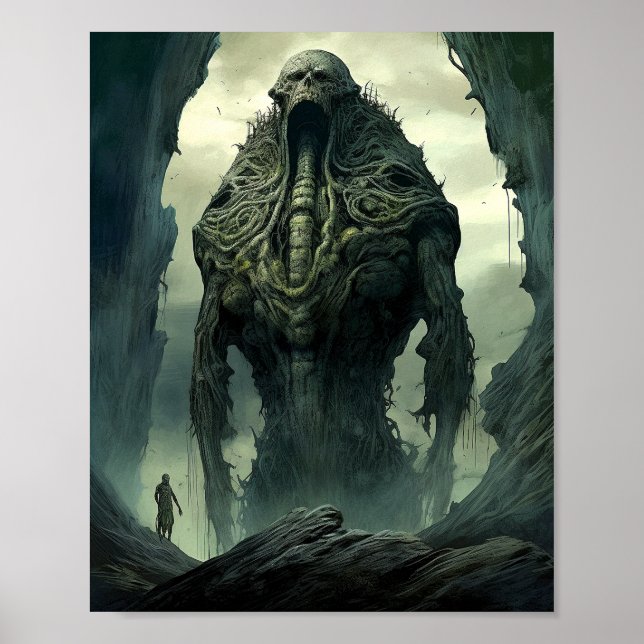Alien Creature Sci-fi Horror Art Poster (Front)