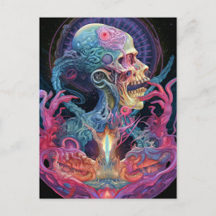 Alien Creature Surreal Horror Art Postcard