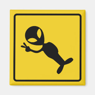Alien Crossing Zone Magnet