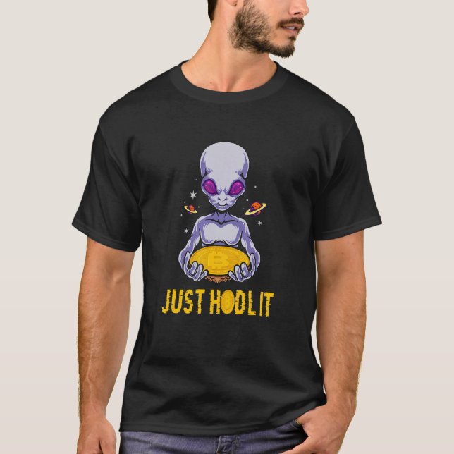 Alien Cryptocurrency Bitcoin  5 T-Shirt (Front)
