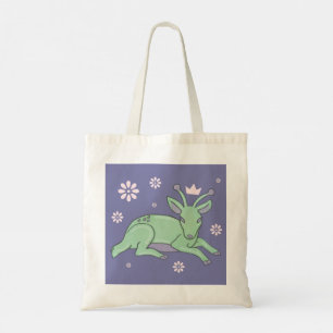 Alien Deer Folk Art Whimsical Green Fawn Tote Bag
