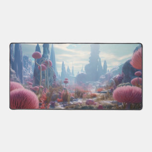 Alien Desert in Bloom Desk Mat