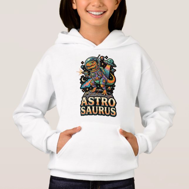 Alien Dinosaur Astro Saurus: Retro Astronaut Space (Front)