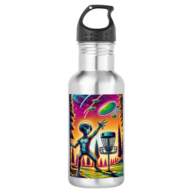 Alien Disc Golf 710 Ml Water Bottle (Front)