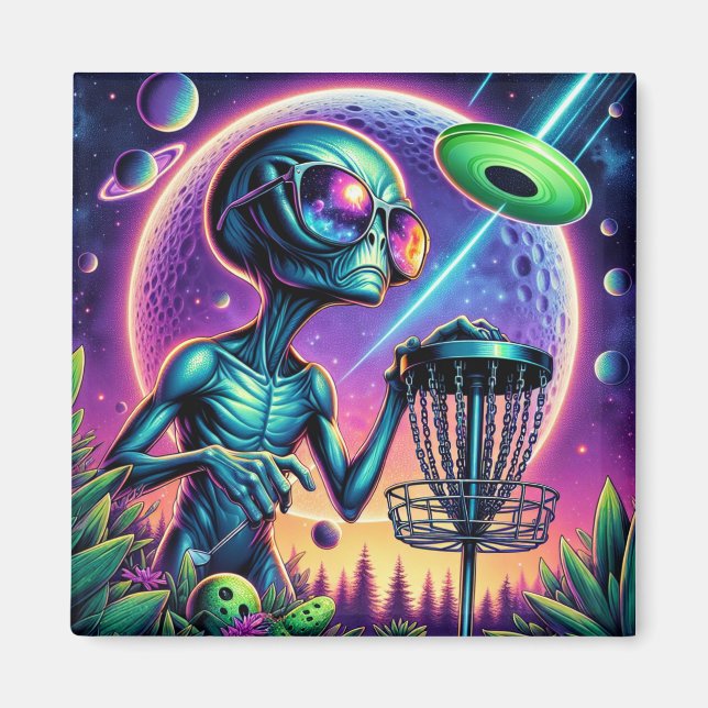 Alien Disc Golf   Magnet (Front)
