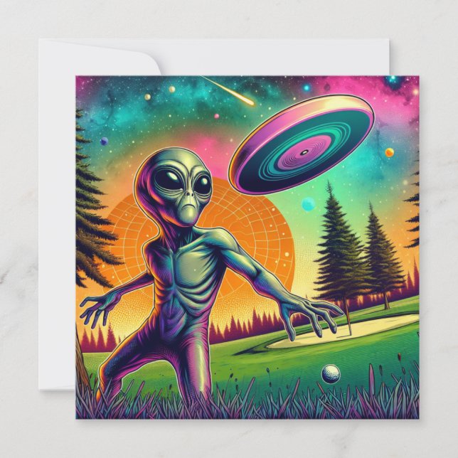 Alien Disc Golf with Planet Backgroud (Front)