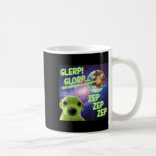 Alien Dog Meme Glerp Glorp Funny Space Laser Gift Coffee Mug