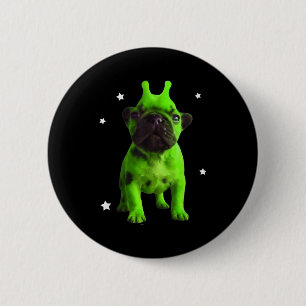 Alien Dog Meme Retro Silly Dog Vintage Space Bble 6 Cm Round Badge