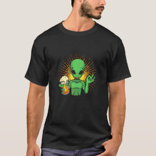 Alien Drinking Beer Extraterrestrial T-Shirt