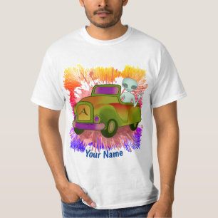 Alien Driving Car T-Shirt