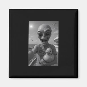 Alien Duck Cruise Holiday – Funny Alien Duck Magnet