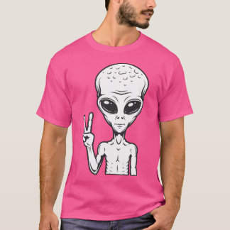 Alien Dude Peace Out T-Shirt
