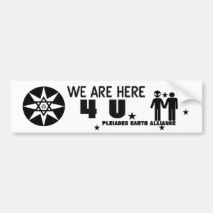 Alien Earth Alliance *We are here 4 U* Bumper Sticker