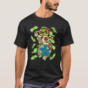 Alien Earth Money  Investing Expert Space Money T-Shirt