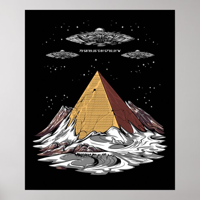 Alien Egyptian Pyramids Antarctica Conspiracy Poster (Front)
