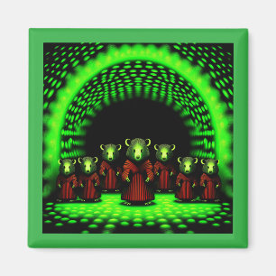 Alien Emissary's Coming Through Portal Magnet