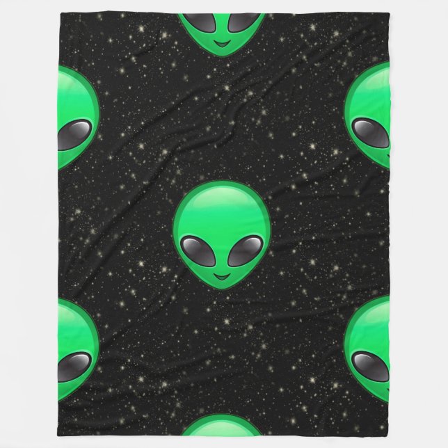 alien emojis fleece blanket (Front)