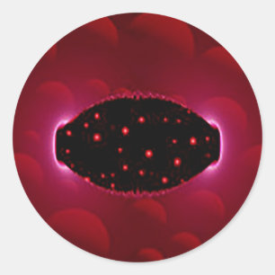 Alien Energy Source With Background Spheres Classic Round Sticker