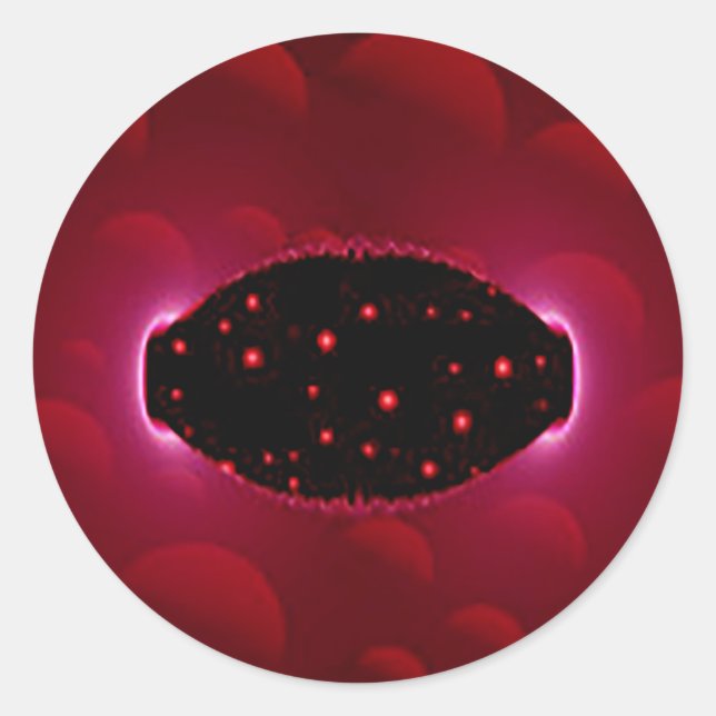 Alien Energy Source With Background Spheres Classic Round Sticker (Front)
