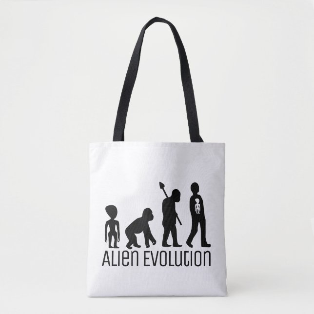 Alien Evolution, Extraterrestrial Alien Tote Bag (Front)