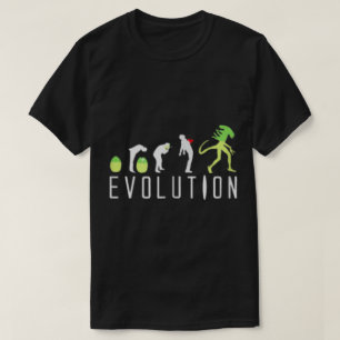 Alien Evolution Funny Sci-Fi Design T-Shirt