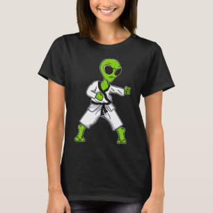 Alien Extraterestrial UFO Karate Taekwondo Kickbox T-Shirt
