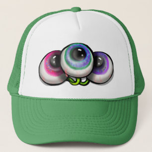 Alien Eyeballs Space Monster Trucker Hat