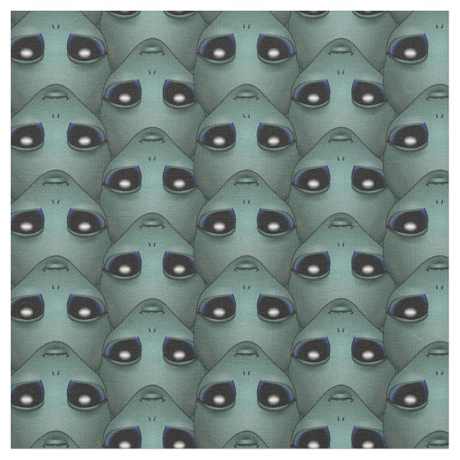 Alien Fabric Cute Alein Fabric Custom E.T. Fabric (Close Up)