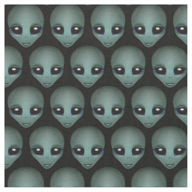 Alien Fabric Cute Alein Fabric Custom E.T. Fabric (Close Up)