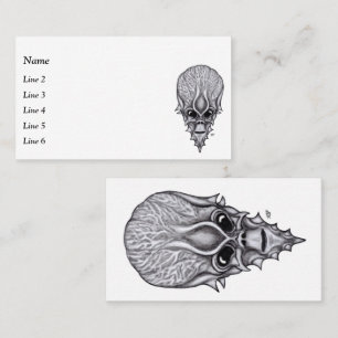 Alien Face , African Skull Facial Reconstruction Business Card