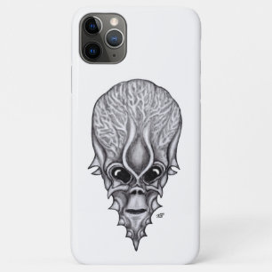 Alien Face , African Skull Facial Reconstruction iPhone 11 Pro Max Case