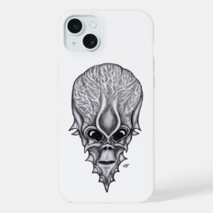 Alien Face , African Skull Facial Reconstruction iPhone 15 Plus Case