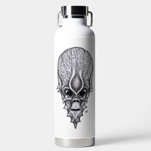 Alien Face , African Skull Facial Reconstruction Water Bottle