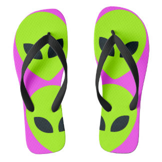 ALIEN FACE FLIP FLOPS